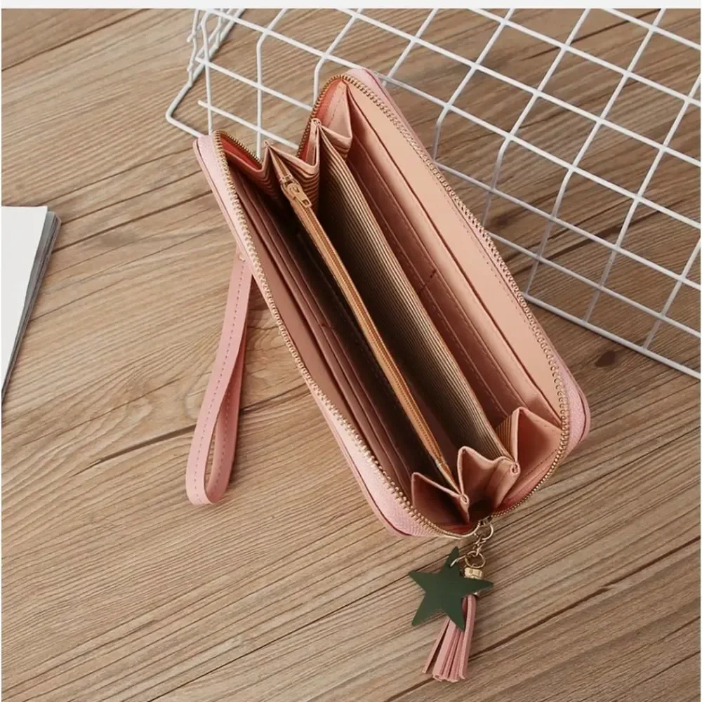 Cute Butterfly Wallet Women's Long Zip Clutch Wallet Large Capacity Card Holder